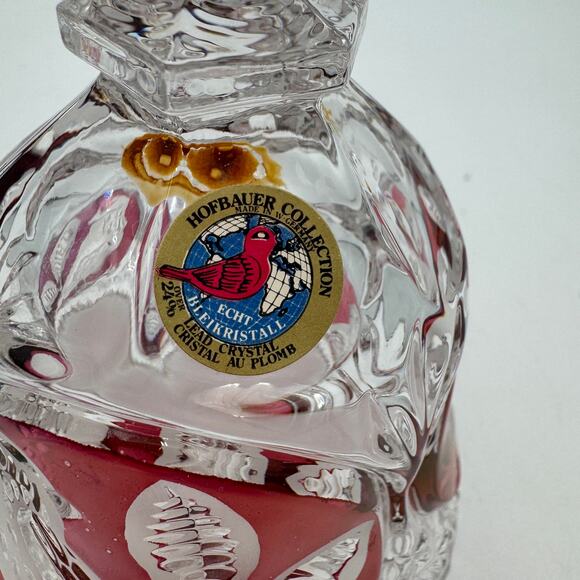 Vintage Byrdes Collection 8" Bell by Hofbauer 24% Lead Crystal No Clapper - Picture 11 of 14